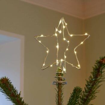 LED dekoratívne svetlo vianočné Top, strieborná