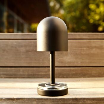 LED dobíjacia stolová lampa AYTM Luceo, čierna, IP44