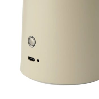 LED dobíjacia stolová lampa Faye Prenosná, béžová, stmievateľná, USB