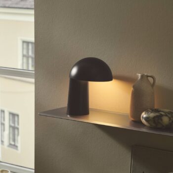 LED dobíjacia stolová lampa Faye Prenosná, čierna, stmievateľná, USB