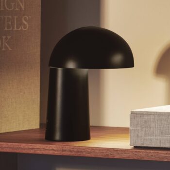 LED dobíjacia stolová lampa Faye Prenosná, čierna, stmievateľná, USB