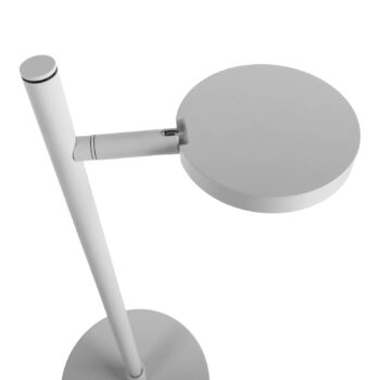 LED dobíjacia stolová lampa Lupa, biela, výška 45 cm, kov, dotykové