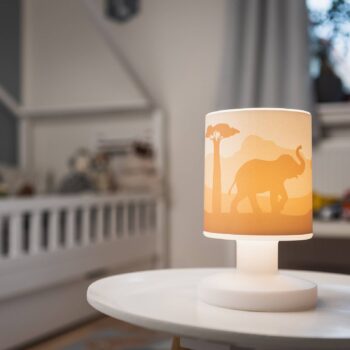 LED dobíjacia stolová lampa Scandi Savanne, oranžová, 21, cm
