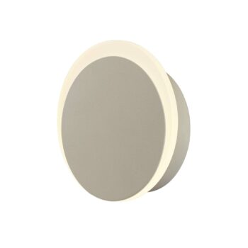 LED dobíjacie nástenné svietidlo Sun-B, piesková farba, Ø 15 cm, IP54, stmievač