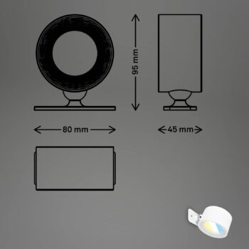 LED dobíjacie nástenné svietidlo Tari, biele, CCT, dotykový stmievač, USB