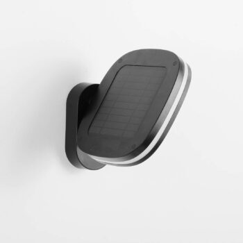 LED dobíjacie solárne nástenné svetlo Chicago, čierne, senzor