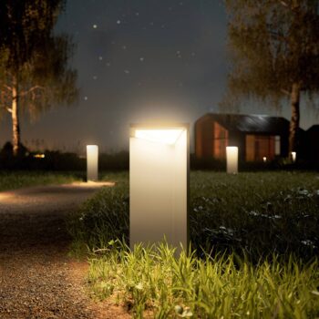 LED dobíjacie solárne svetlo Nusolar antracit, výška 34 cm