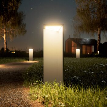 LED dobíjacie solárne svetlo Nusolar antracit, výška 50 cm
