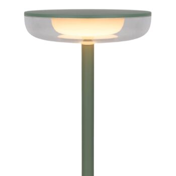 LED dobíjacie svetlo na terasu Pasi, mätová Výška 26 cm Kovové dotykové