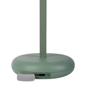LED dobíjacie svetlo na terasu Pasi, mätová Výška 26 cm Kovové dotykové