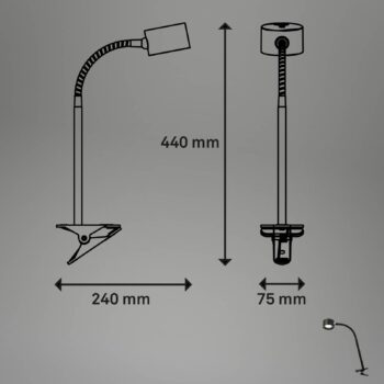 LED dobíjacie svietidlo Tari, čierne, CCT, dotykový stmievač, USB