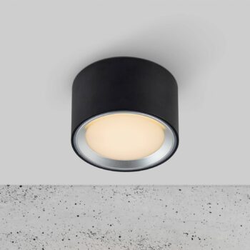 LED downlight Fallon 3-step-dim, čierna/oceľ
