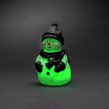LED figúrka Snehuliak so zmenou farby RGB, IP44