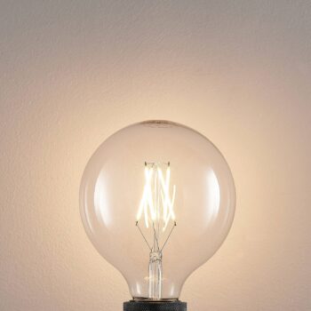 LED filament E27 6W 2700K G125 globe číra 2ks sada