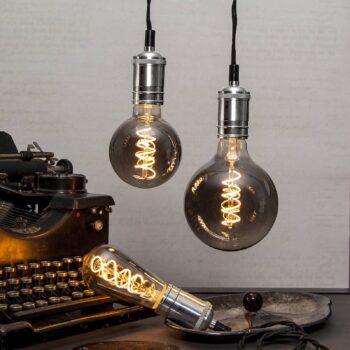 LED globe E27 2W G125 Decoled Spiral smoke