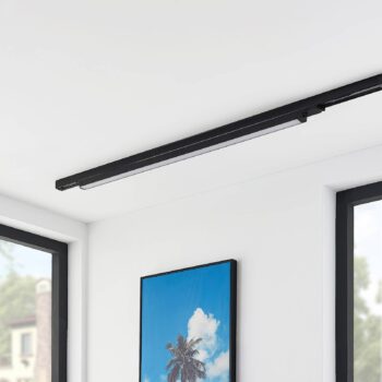 LED koľajnicové svetlo Arcchio Harlow, čierne, 109 cm, 3 000 K
