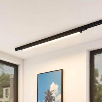LED koľajnicové svetlo Arcchio Harlow, čierne, 109 cm, 3 000 K
