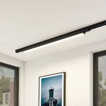 LED koľajnicové svetlo Arcchio Harlow, čierne, 109 cm, 4 000 K