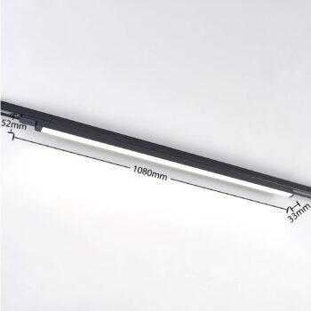 LED koľajnicové svetlo Arcchio Harlow, čierne, 109 cm, 4 000 K