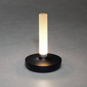 LED lampa Biarritz IP54 batéria CCT čierna