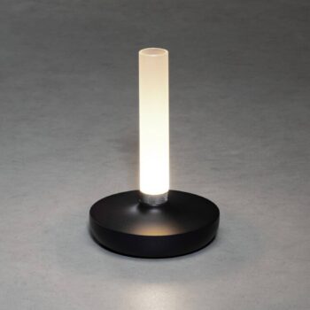 LED lampa Biarritz IP54 batéria CCT čierna