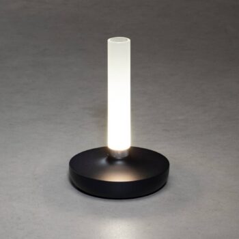 LED lampa Biarritz IP54 batéria CCT čierna