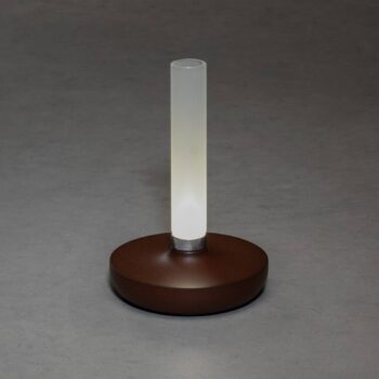 LED lampa Biarritz IP54 batéria CCT hrdzavohnedá