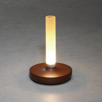 LED lampa Biarritz IP54 batéria CCT hrdzavohnedá