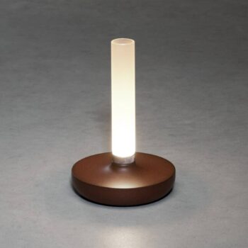 LED lampa Biarritz IP54 batéria CCT hrdzavohnedá