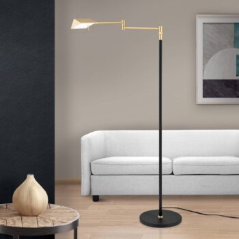 LED lampa Boston dotykový stmievač čierna/mosadzná