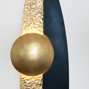 LED lampa La Presa nepriama zlatá/čierna/hnedá