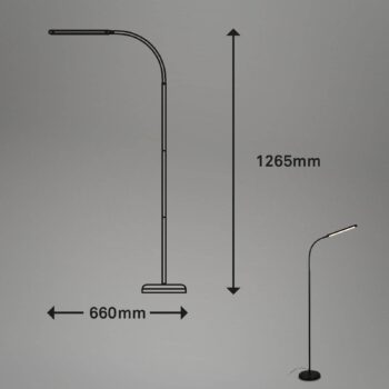 LED lampa Pivaz nastaviteľná touchdim čierna