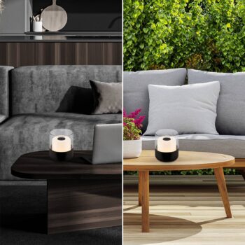 LED lampa na batérie 7483 IP44 stmievač, čierna