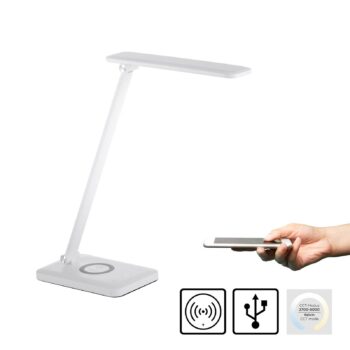 LED lampa na písací stôl Florentina, biela