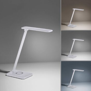 LED lampa na písací stôl Florentina, biela