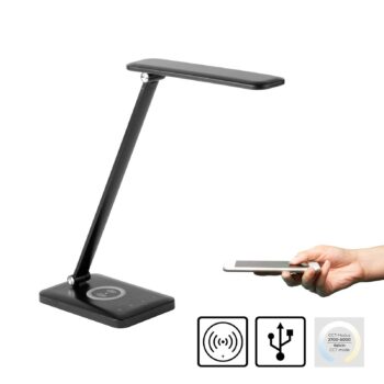 LED lampa na písací stôl Florentina, čierna