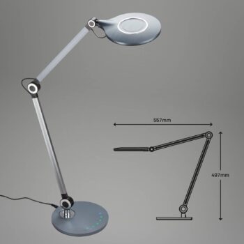 LED lampa na písací stôl Office, antracitová, CCT