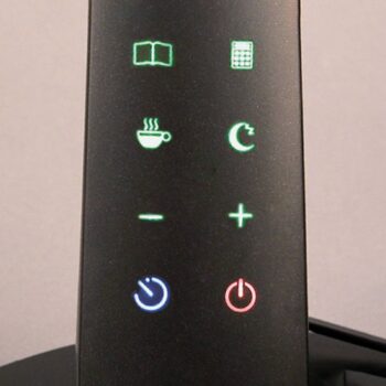 LED lampa na písací stôl Zig ovládací panel čierna