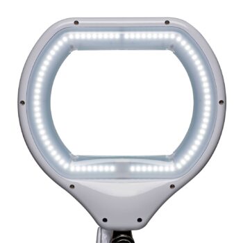 LED lupa MAULcrystal, biela, svorka, stmievateľné
