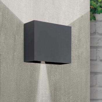 LED nástenná lampa Akzent meniteľný uhol čierna