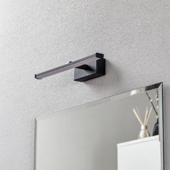 LED nástenná lampa Nala, čierna, Š 30 cm