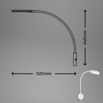 LED nástenné svetlo 2177016 so stmievačom, biela