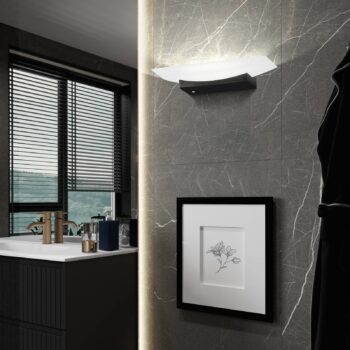 LED nástenné svetlo Bowl TW CCT šírka 30 cm, čierne