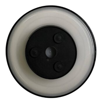 LED nástenné svetlo Disk, Ø 18 cm, čierne, plast, IP65, CCT