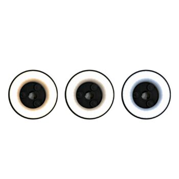 LED nástenné svetlo Disk, Ø 25 cm, čierne, plast, IP65, CCT