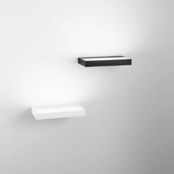 LED nástenné svetlo Guia, čierne, kovové, šírka 24 cm