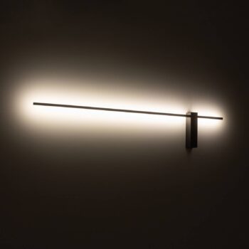LED nástenné svetlo Motive L, šírka 120 cm, čierne, kov