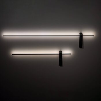 LED nástenné svetlo Motive L, šírka 120 cm, čierne, kov