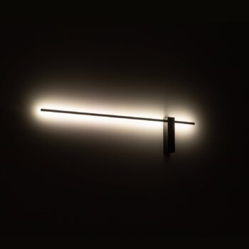 LED nástenné svetlo Motive M, šírka 80 cm, čierne, kovové