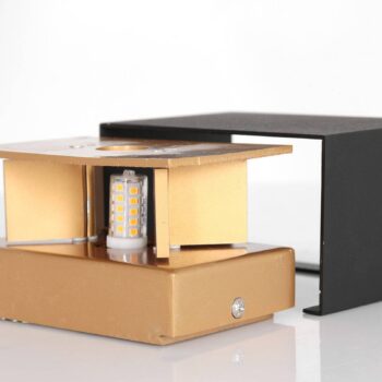 LED nástenné svetlo Muro 3365, čierne, hranaté, G9, 2700 K